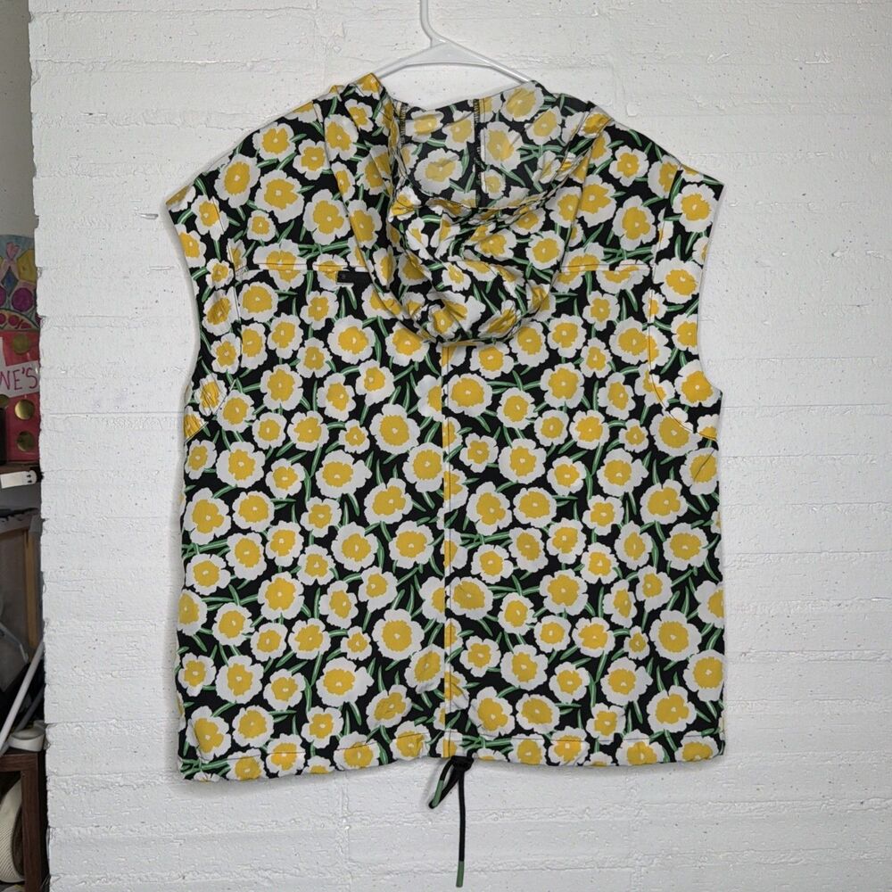 Diane Von Fürstenberg x Target Hooded Vest XS Whimisical Outdoor Gropcore Floral - Picture 7 of 12